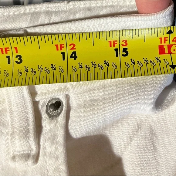 Abercrombie Fitch High Rise Super Skinny White Jeans Distressed - Picture 12 of 16